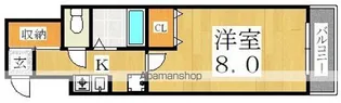 パテオ長居【401号室】の間取り