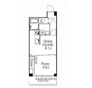 石島タウンフラッツ【4階】の間取り