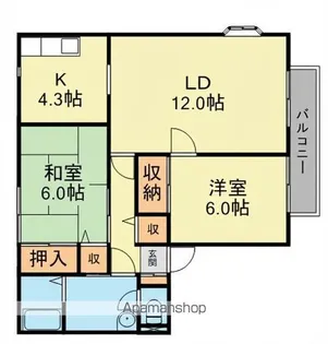 サンガーデン野洲【2階】の間取り