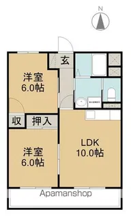 イシューヒルズ【102号室】の間取り