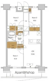 RJRプレシア東十条ガーデン【14階】の間取り