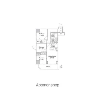 ASMACI MAISON両国Ⅱ【3階】の間取り