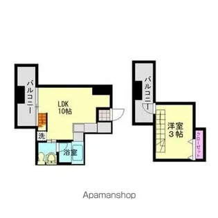 フォンス上之園【302号室】の間取り