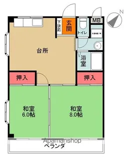 イーストテラス【206号室】の間取り