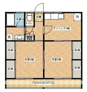 シティライフ【2-C号室】の間取り