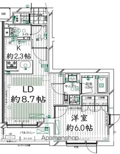 レガリス明大前【3階】の間取り