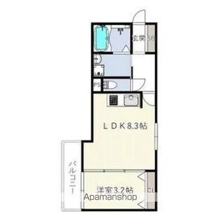 SMITH堺【102号室】の間取り