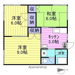高砂コーポA【101号室】の間取り