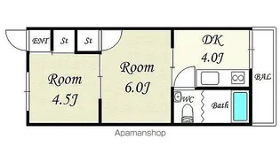 石井中央マンション【206号室】の間取り