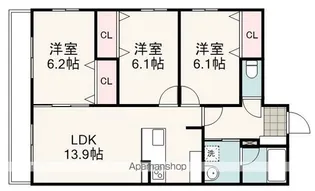 メゾンド・トラスト稲川【105号室】の間取り