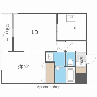 アルファアパルTOビル【4階】の間取り