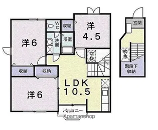 カーサ・ビエント【202号室】の間取り