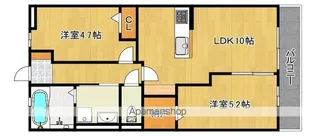 ハイムメゾン上野芝【302号室】の間取り