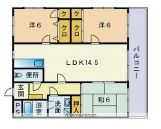 ベルメゾン長丘エミネンス【401号室】の間取り