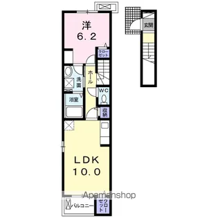 カルヴァドス B【2階】の間取り