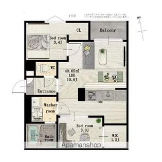 REGALEST光Ⅱ【3階】の間取り