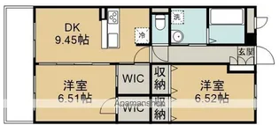 DEAR NEST関間【3階】の間取り
