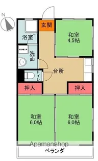 クレー城山【303号室】の間取り