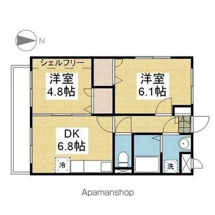 マリベール南梅本 C棟【103.号室】の間取り