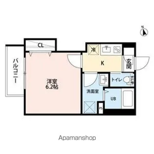 リュクスシティー黄金(リュクスシティーコガネ)【2階】の間取り