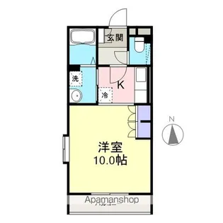 ガーデナ福島【101号室】の間取り