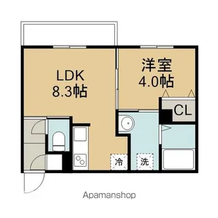 エクセル黄金北【306号室】の間取り