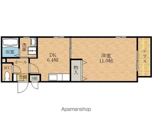 AZUR羽衣【101号室】の間取り