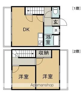 2DKの間取り画像