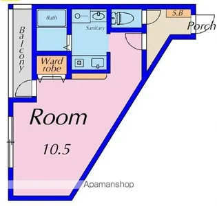 フェイム瀬田【207号室】の間取り