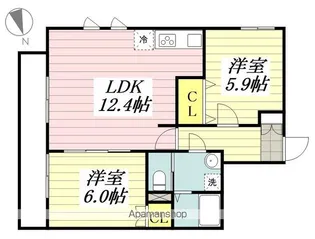 めぞん どぅ あんそれいゆ【2階】の間取り