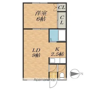 エスレイア西町【1階】の間取り