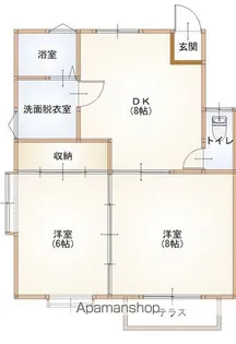 イーストハウスⅠ【104号室】の間取り