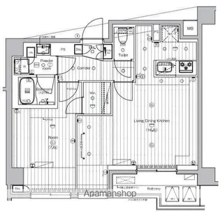 PREMIUM CUBE 王子神谷【5階】の間取り