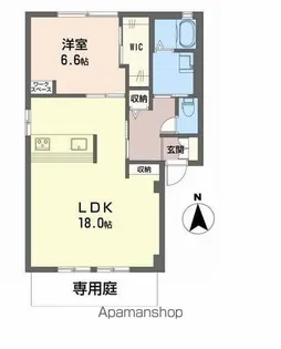 ノースウィング保免 B棟【1階】の間取り