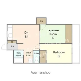 シャンテちくさ【2B号室】の間取り