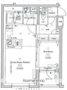 ARKMARK東中野【105号室】の間取り