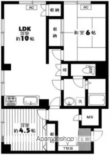 レジ東郷【12号室】の間取り