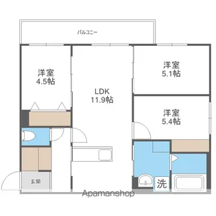 パーク農試館【5階】の間取り
