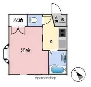 琥珀ハイツ【1階】の間取り