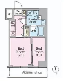 HY’S桜橋MIRAIS【4階】の間取り