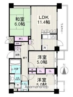 カルム六実【5階】の間取り