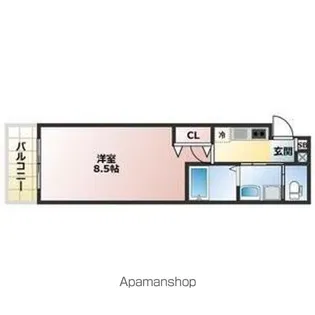 ALEGRIA枚方公園Ⅱ【104号室】の間取り
