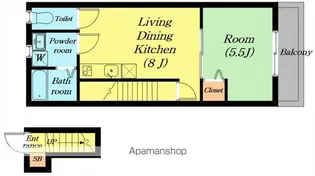 ラ・トゥール近江八幡【202号室】の間取り