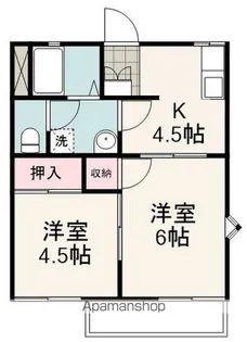 SAKYO21大坪町B【201号室】の間取り