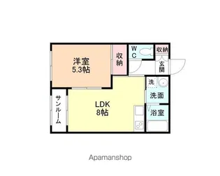グッドシャトーⅡ【2C号室】の間取り