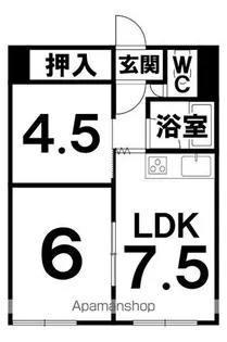 光陽ハイツ【105号室】の間取り