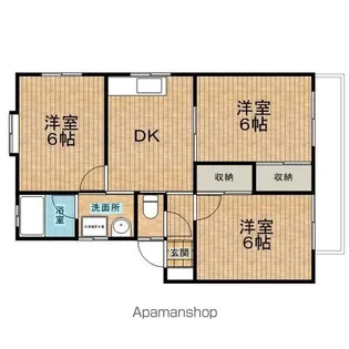 メゾン栗原2号棟【201号室】の間取り