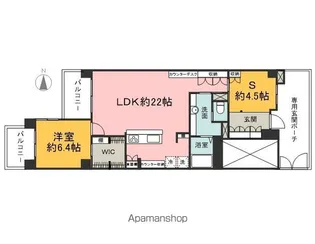 プランヴェール入間武蔵野【604号室】の間取り