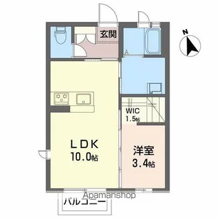 ラ・ヴィル宮下B【2階】の間取り