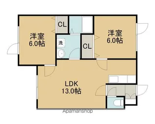 クリークビレッジ【1階】の間取り